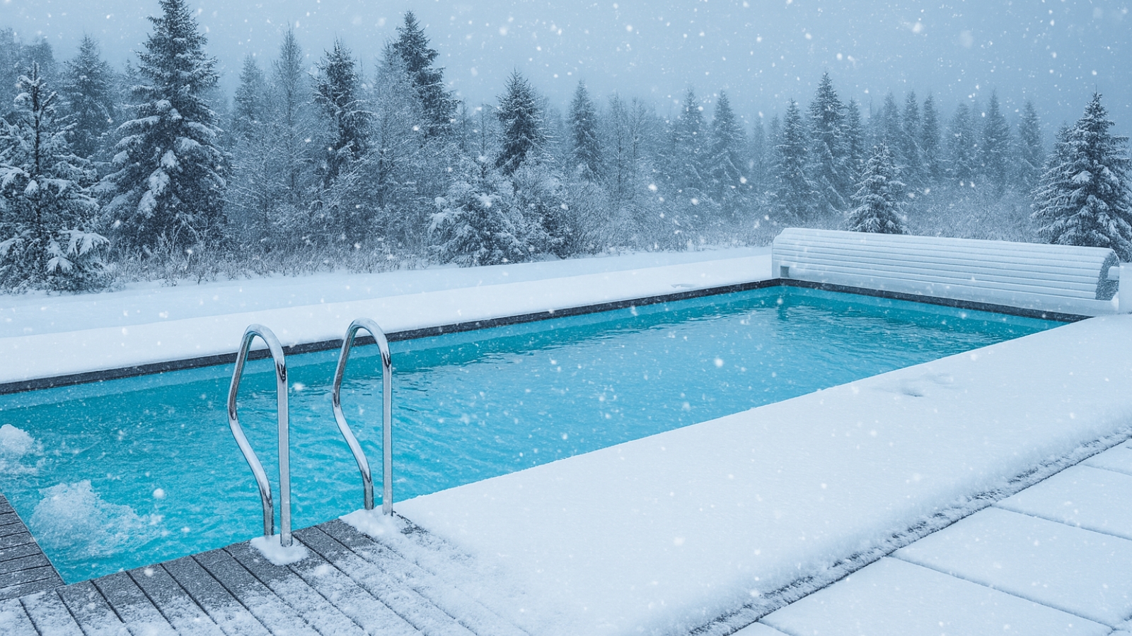 Uima-altaan talvisuojaus suojaa allasta jäätymiseltä