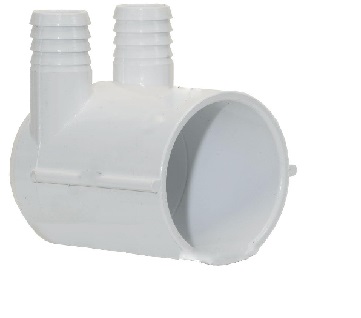 2" / 3/4" jakotukkitulppa, 2 lähtöinen - 2" putkiosat - 10914030 - 1