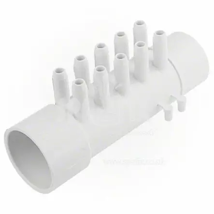 1.5" / 3/8" jakotukki 10 lähtöinen, ilma - 1 1/2" putkiosat - 109140271 - 1