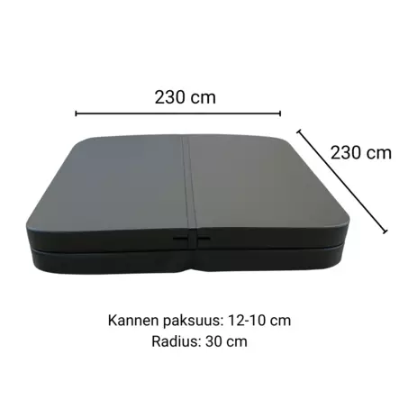 Ulkoporealtaan lämpökansi 230 x 230, R30 - Muiden ulkoporealtaiden kannet - 10309041 - 1