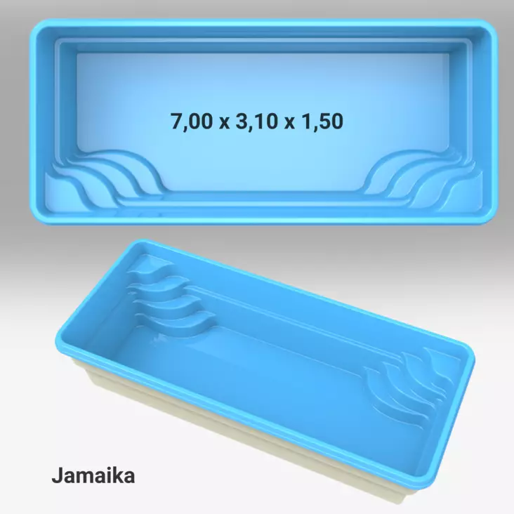 Uima-allaspaketti Jamaika - Lasikuituiset uima-altaat - 160601 - 1