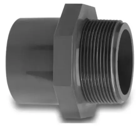 63mm - 2" Yhdistäjä, uros - 63mm PVC-osat - 300199002 - 1