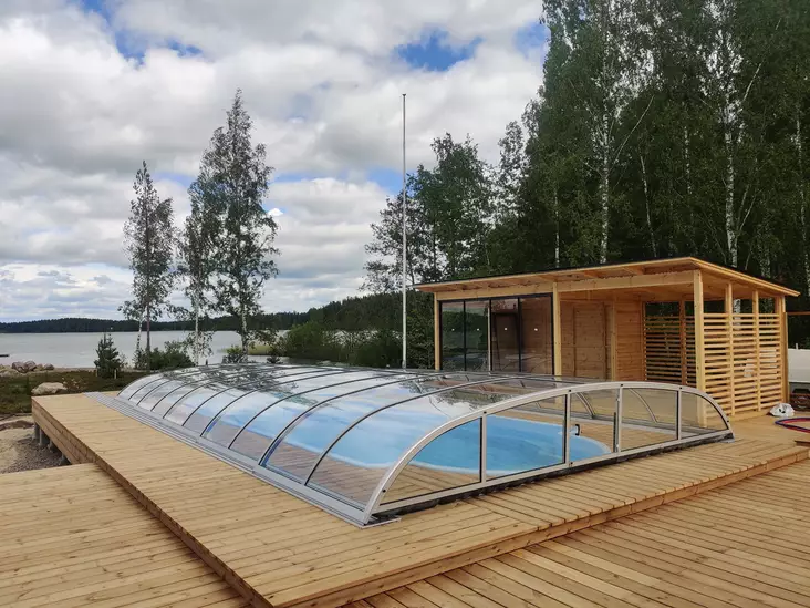 Uima-altaan kate Thermo 8,38 x 4,28 - Thermo polykarbonaattikatteet - 20501002 - 1