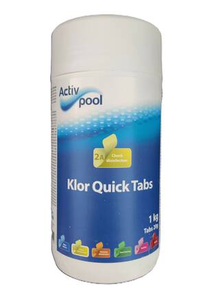 Uima-altaan shokkikloori 1 kg 20g tablet - Kemikaalit uima-altaisiin - 10201085 - 1