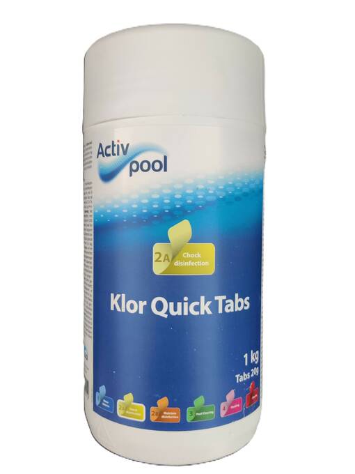 Uima-altaan shokkikloori 1 kg 20g tablet - Kemikaalit uima-altaisiin - 10201085 - 1