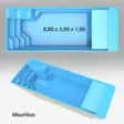 Uima-allaspaketti Mauritius lamellikate - Lasikuituiset uima-altaat - 160636 - 1
