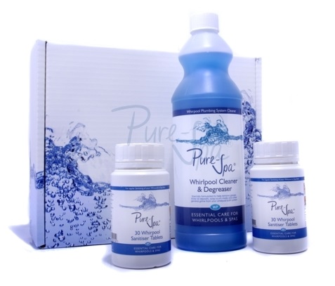 Pure-Spa sisäporealtaan hoitopaketti - Sisäporealtaiden puhdistusaineet - PKT-PURESPA2 - 1